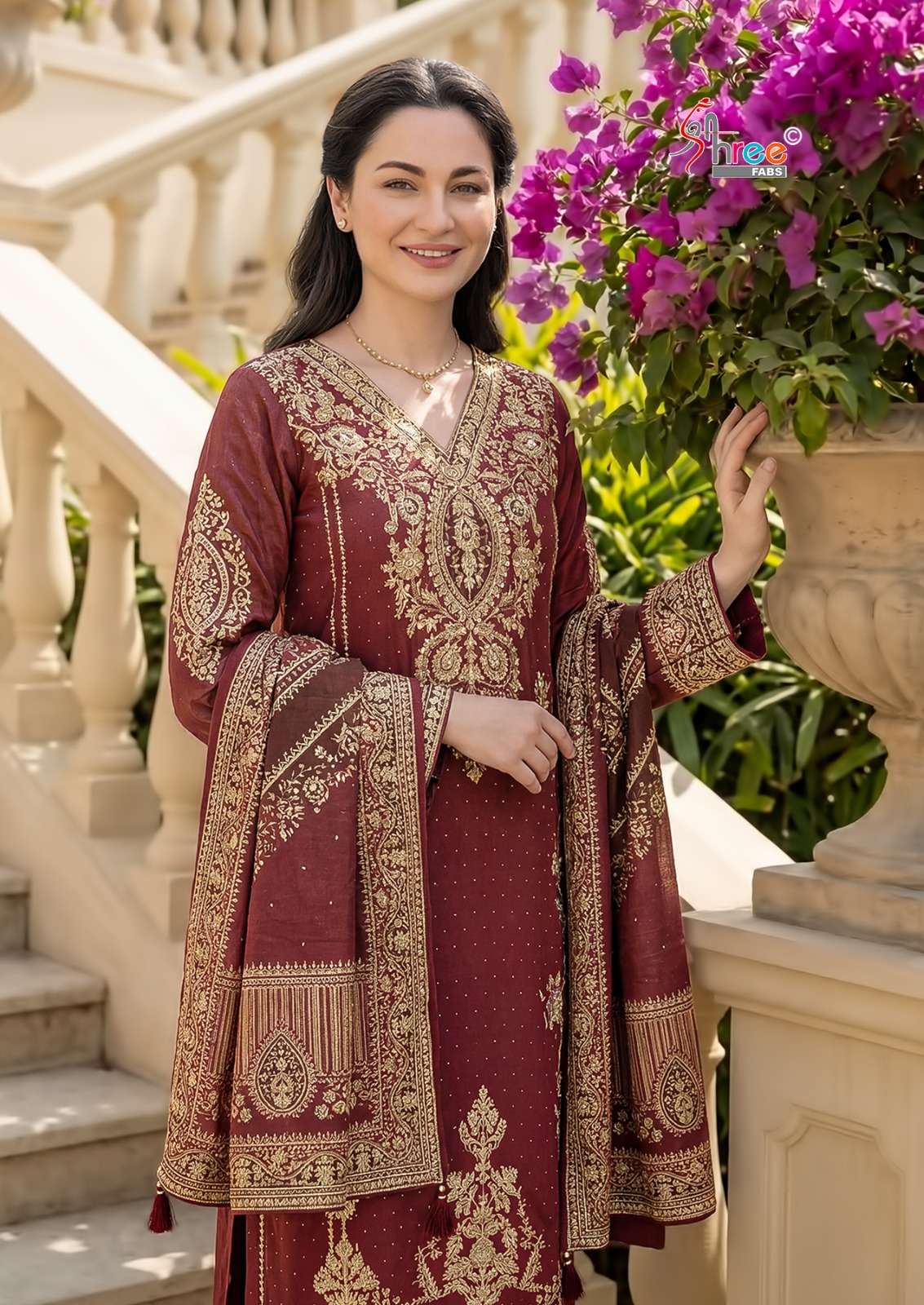 DESIGN NO. KT - 355 OPEN & MODEL PIC BY SHREE FABS